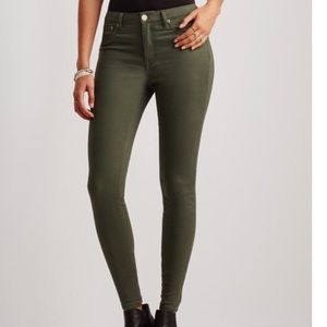 olive green high waisted jeans